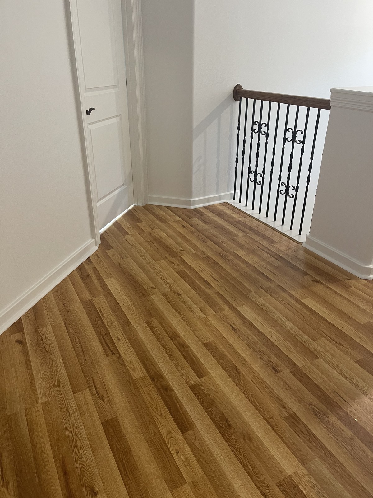 Warm oak wood flooring installation